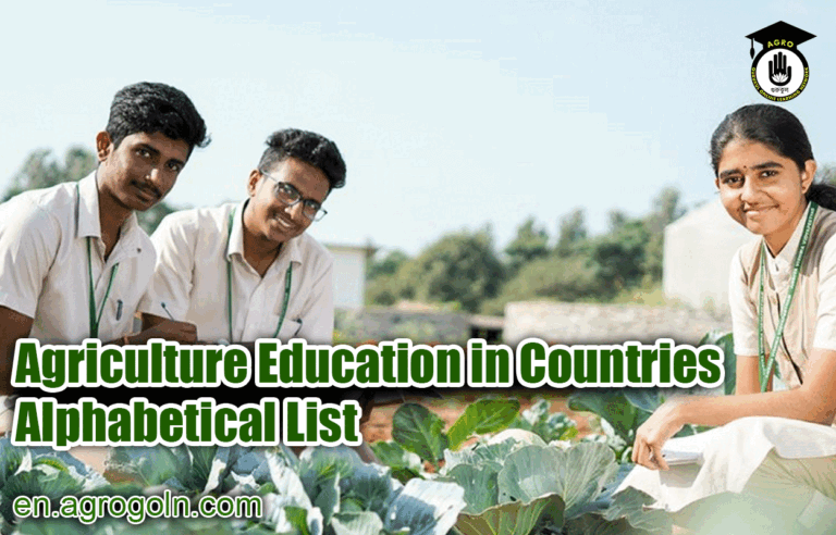 Agriculture Education in Countries - Alphabetical List